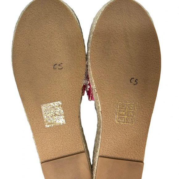 Jack Rogers Women’s Palmer Slide Espadrille Pink White - Picture 6 of 7